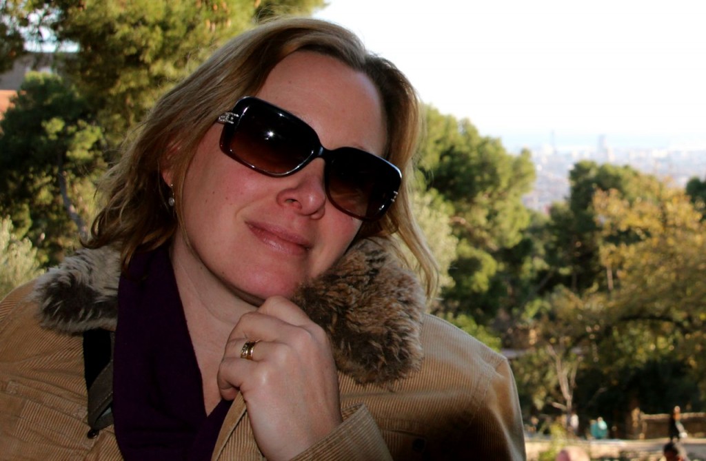 Happy me Guell park Barcelona, another Gaudi creation <3