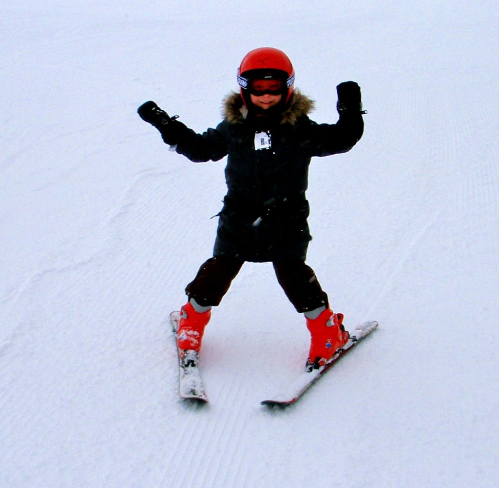 Angelina's first ski lesson