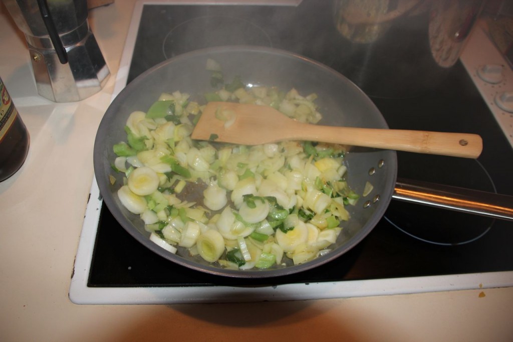 Saute your veggies first