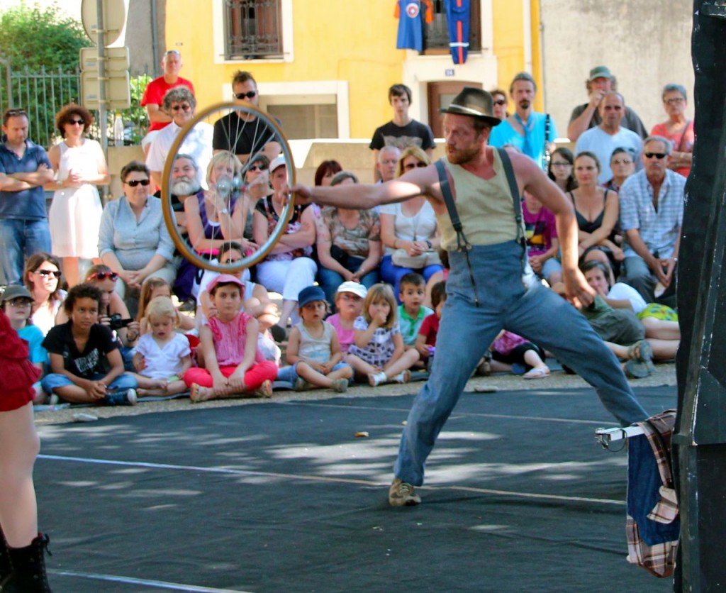 The children loved watching the tricks in this act 