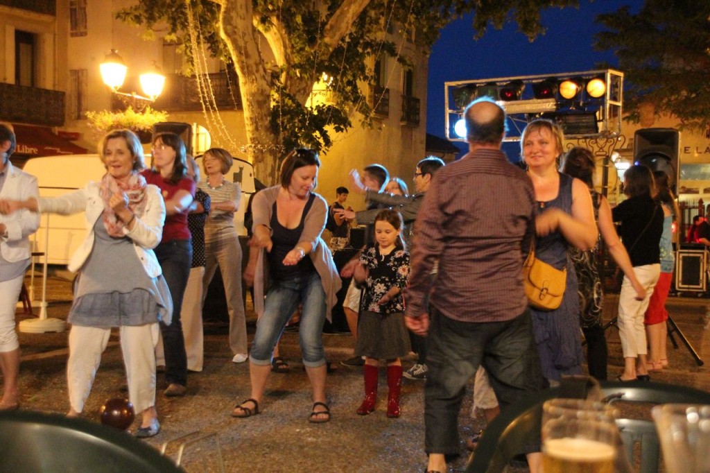 Teaching Angelina the Macarena summer solstice Capestang
