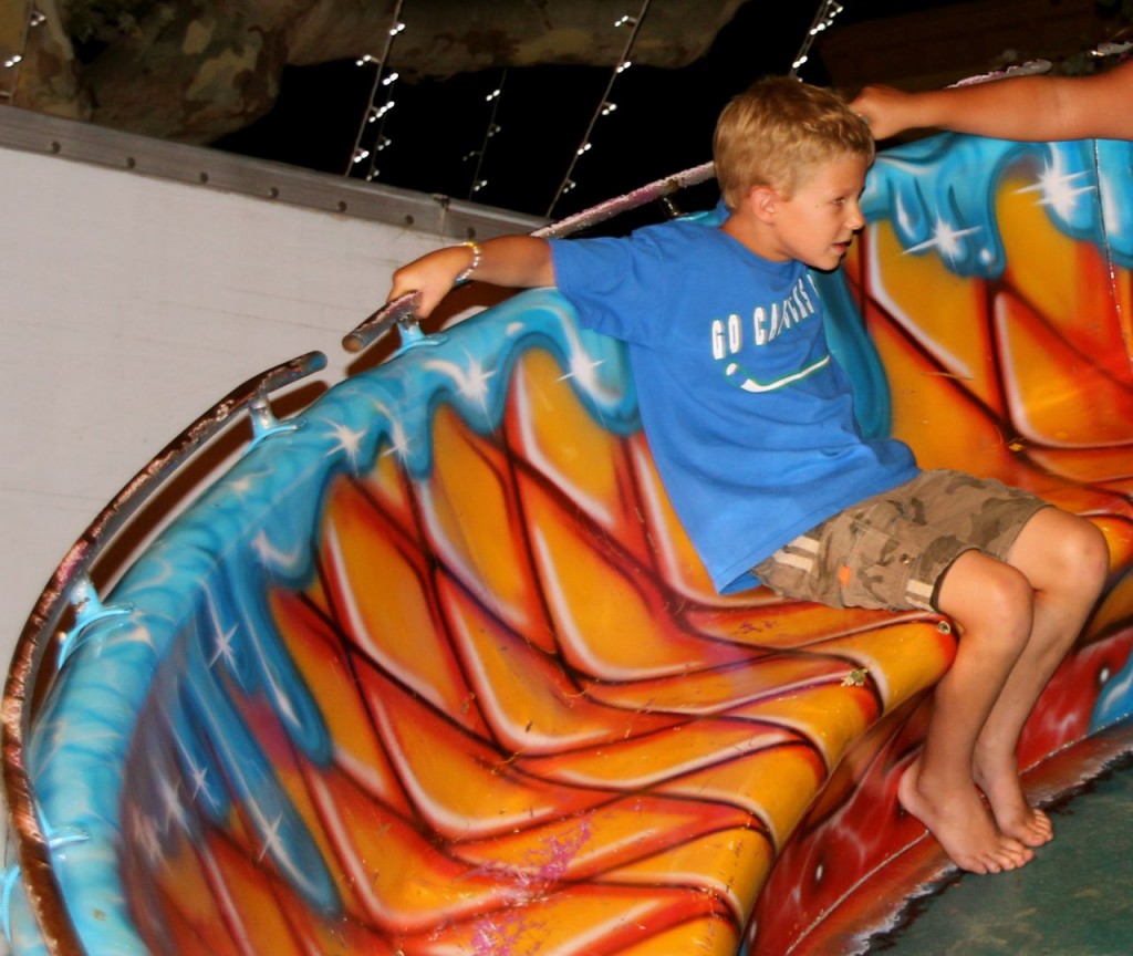 Daniel goes on a big kid ride