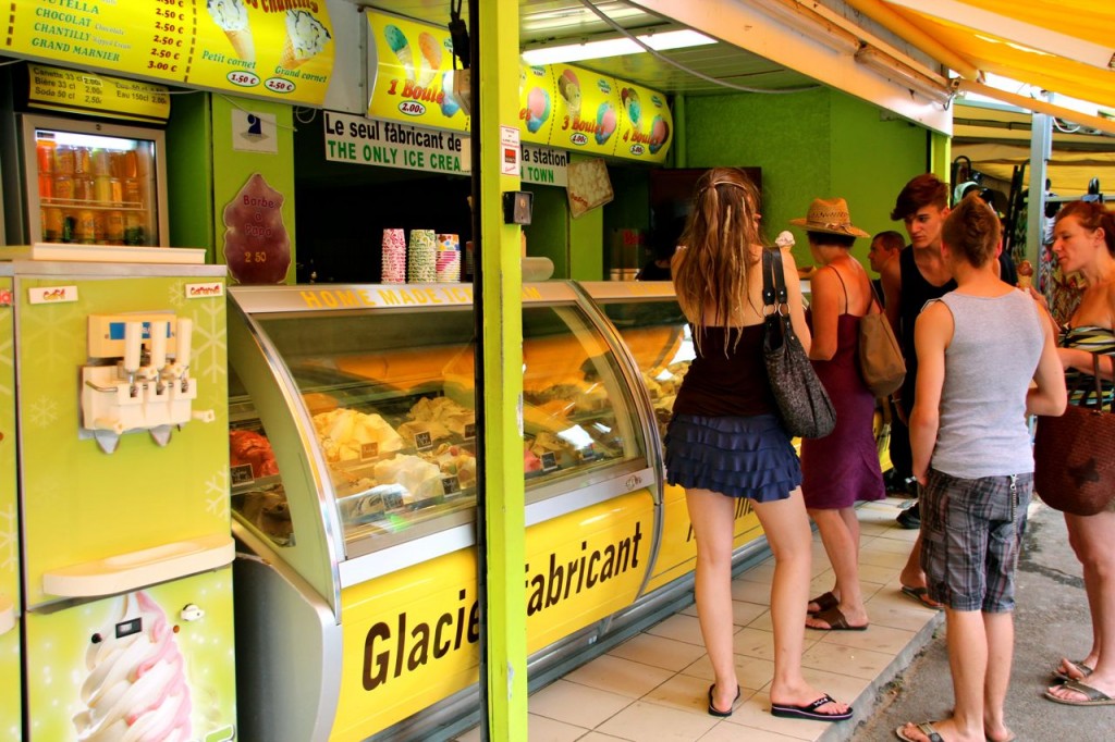 yummy ice-cream along the shopping strip