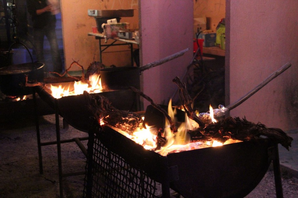 fires blazing during fete