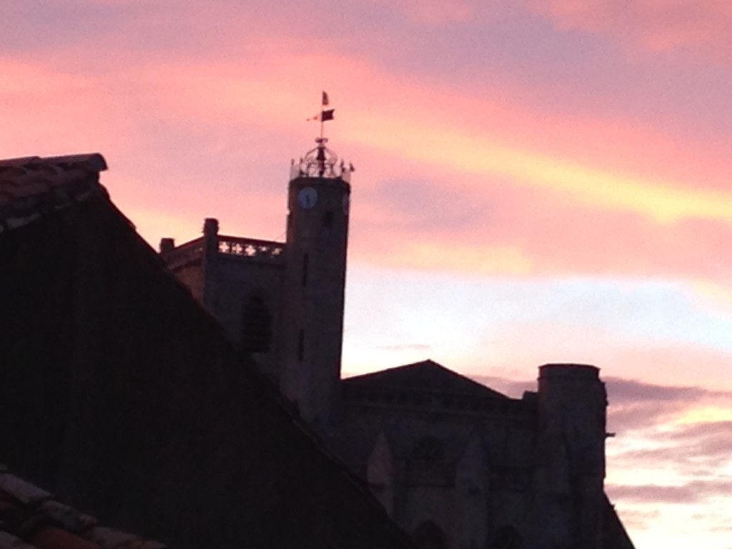sunset from the Capestang house