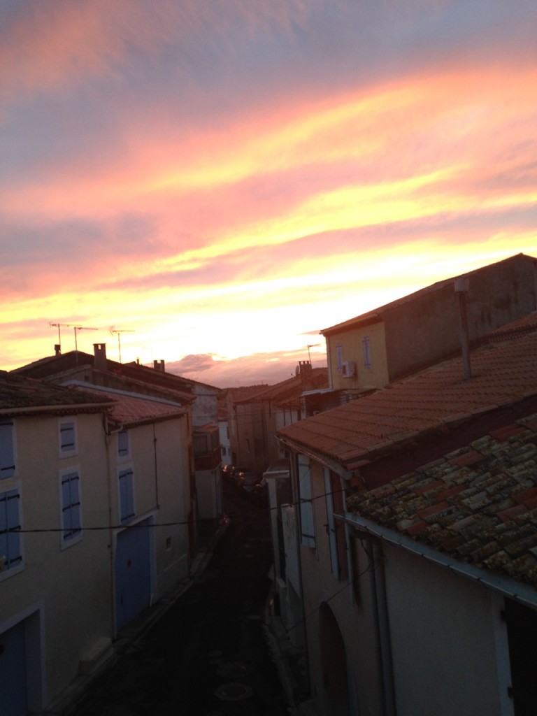 sunset from the Capestang house
