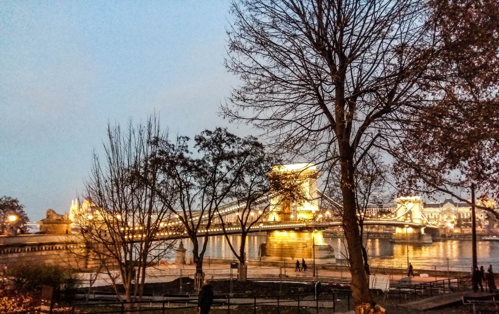 Beautiful chain link bridge Budapest