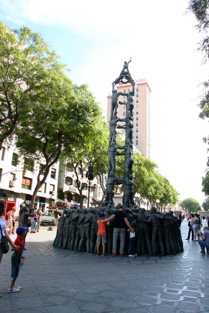Tarragona Monument Human Pyramid