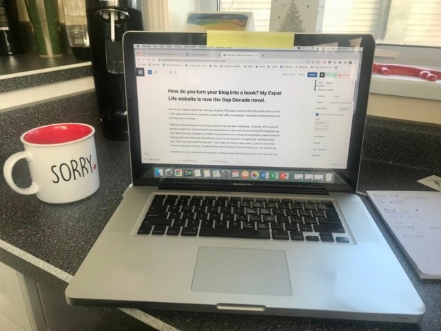 How do you turn your blog into a book? My Expat Life website is now the Gap Decade novel.